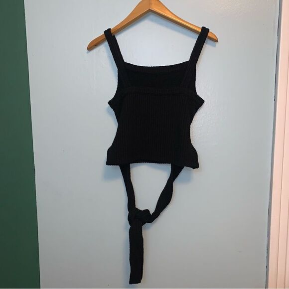 MADEWELL black sweater knit tie wrap tank top Small - Picture 5 of 6